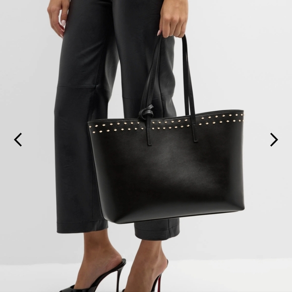 DIVORCE SALE! Jimmy Choo Nine2Five Studded Leather East-West Tote Bag - Picture 12 of 16